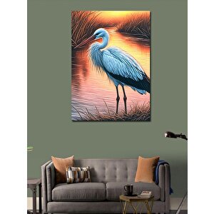 Kanvas Tablo Nehirdeki Leylek 70x100 cm