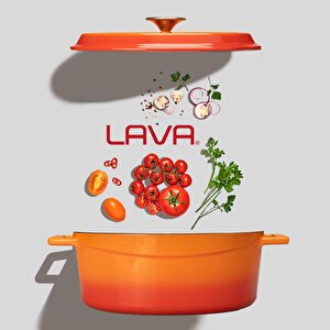 Lava Döküm Oval Tencere. Edition Serisi Ölçü 21x27cm.