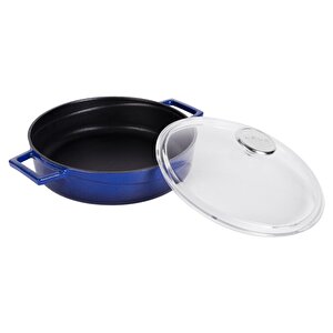 Döküm Çok Amaçlı Yayvan Tencere. Glaze Serisi Çap(ø)28cm. Mavi