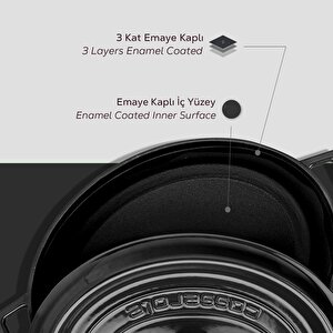 Lava Döküm Oval Tencere. Trendy Serisi Ölçü 23x29cm.