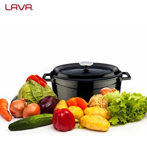 Lava Döküm Oval Tencere. Trendy Serisi Ölçü 23x29cm.