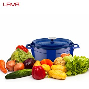 Lava Döküm Oval Tencere. Trendy Serisi Ölçü 23x29cm.