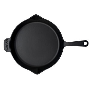 Döküm Yuvarlak Kızartma Tavası Döküm Demir Yekpare Saplı. Çap(ø)30cm