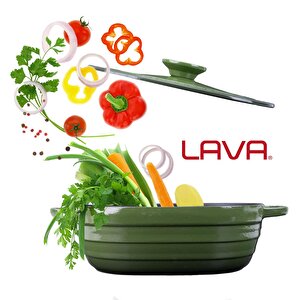 Lava Döküm Oval Tencere Döküm Demir Kapak Experience Serisi Ölçü 24x33cm.