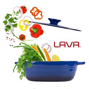 Lava Döküm Oval Tencere Döküm Demir Kapak Experience Serisi Ölçü 24x33cm.