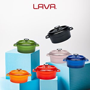Lava Döküm Yuvarlak Tencere. Trendy Çap(ø) 12cm.