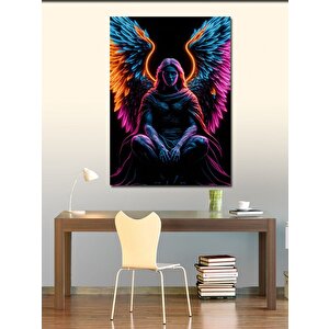 Kanvas Tablo Renkli Kanatlı Melek 100x140 cm