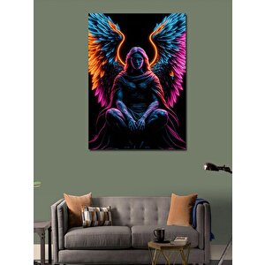 Kanvas Tablo Renkli Kanatlı Melek 100x140 cm