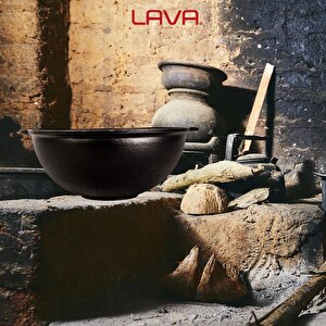 Lava Döküm Yuvarlak Kazan / Tencere. Döküm Demir Yekpare Kulplu Çap(ø)30cm.