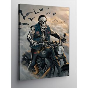 Kanvas Tablo Motor Süren İskelet 70x100 cm