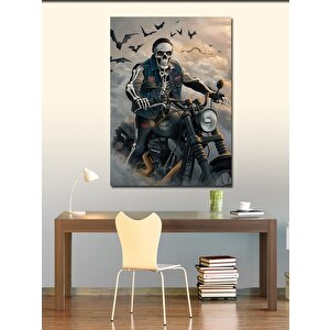 Kanvas Tablo Motor Süren İskelet 70x100 cm
