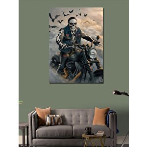 Kanvas Tablo Motor Süren İskelet 70x100 cm