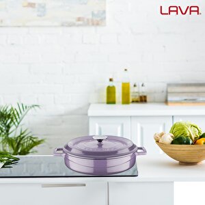 Lava Döküm Çok Amaçlı Yayvan Tencere. Trendy Serisi Çap(ø)32cm.