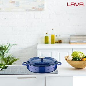 Lava Döküm Çok Amaçlı Yayvan Tencere. Trendy Serisi Çap(ø)32cm.