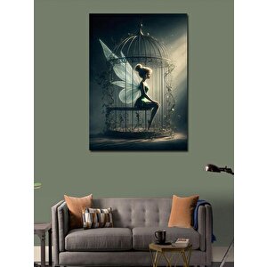 Kanvas Tablo Kafesteki Melek 100x140 cm
