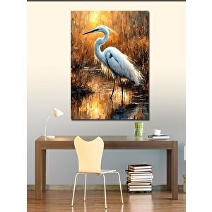 Kanvas Tablo Göldeki Leylek 100x140 cm
