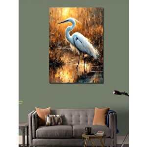 Kanvas Tablo Göldeki Leylek 100x140 cm
