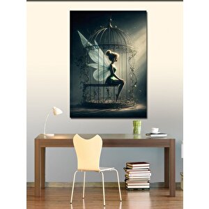 Kanvas Tablo Kafesteki Melek 70x100 cm