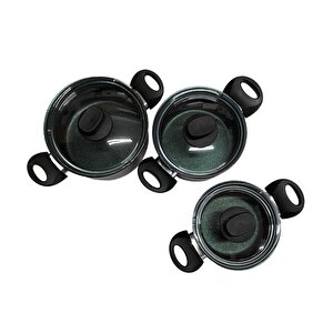 Esse Green Titanyum Mini 6 Parça Tencere Seti (16/18/20 Cm)