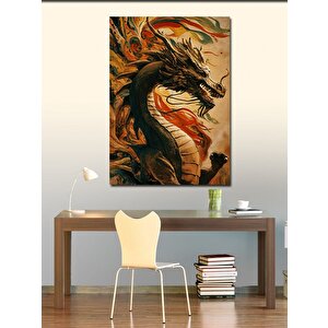 Kanvas Tablo Ejderha 100x140 cm
