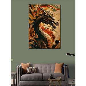 Kanvas Tablo Ejderha 100x140 cm