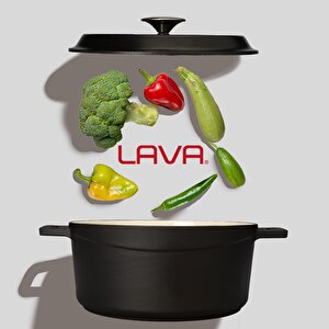 Lava Döküm Yuvarlak Tencere Döküm Demir Yekpare Kulplu Edition Serisi Çap(ø)24cm.
