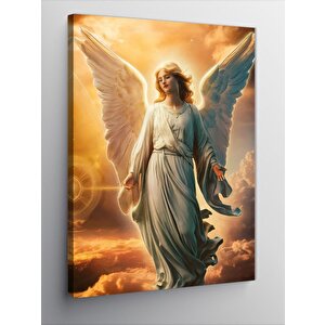 Kanvas Tablo Bulutların Üzerinde Beyaz Melek 100x140 cm