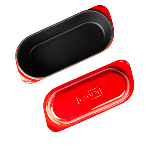 Lava Döküm Ekmek Tenceresi Yekpare Kulplu Döküm Demir Kapak. Ölçü 12x28cm.