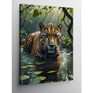 Kanvas Tablo Sudaki Leopar