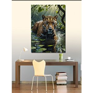 Kanvas Tablo Sudaki Leopar