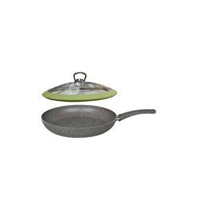 Granit Tava Yeşil Silikon Kapaklı 26 Cm