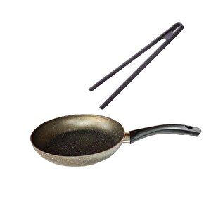 Granit Tava 26 Cm Ve Silikon Maşa