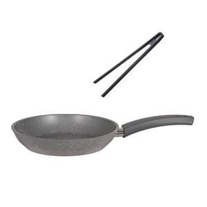 Granit Tava 20 Cm Ve Silikon Maşa