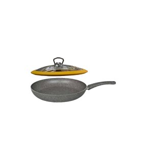 Granit Tava Sarı Silikon Kapaklı 26 Cm