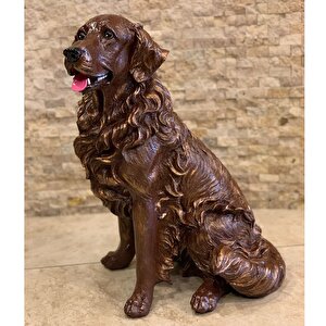 By Ari̇ Golden Köpek Bahçe Dekoru Bd318-2