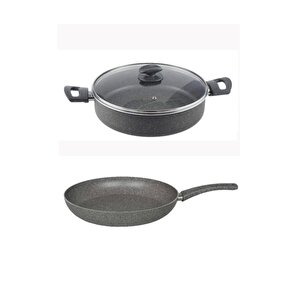 Granit Karnıyarık Ve Tava Seti 28 Cm