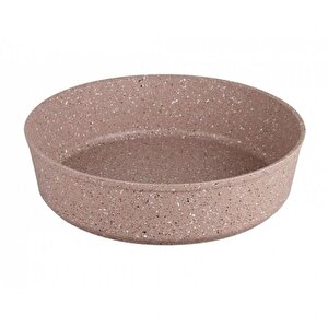 3411 Granit Yuvarlak Fırın Tepsisi 30x8,5 Cm Kahverengi