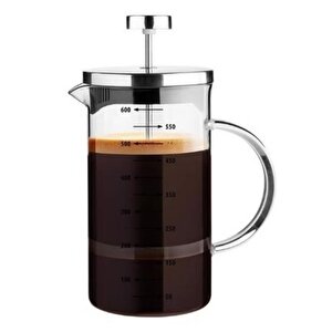 3’ü 1 Arada French Press Demlik Ölçü Kabı 700 Ml