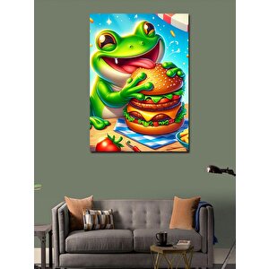 Kanvas Tablo Hamburger Seven Kurbağa 70x100 cm