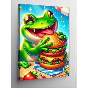 Kanvas Tablo Hamburger Seven Kurbağa