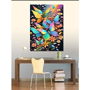 Kanvas Tablo Renkli Kelebekler 70x100 cm