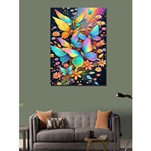 Kanvas Tablo Renkli Kelebekler 70x100 cm