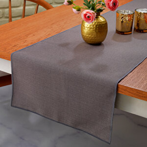 Home Bianca Keten Polyester Runner 40x160-gri