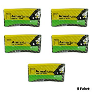 Naksan Takviyeli İnce Desenli Çizgili Siyah Çanta Poşet Torba - 50x60 Cm. - 50 Adetlik 5 Paket