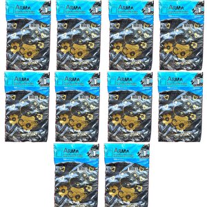 Arma Baskılı Mini Blok Poşet Torba - No : 1 - 22x35 Cm. - Siyah - 100 Adetlik 10 Paket