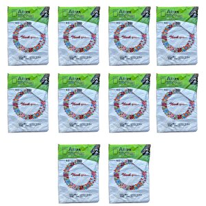 Arma Baskılı Mini Blok Poşet Torba - No : 2 - 25x37 Cm. - Beyaz - 100 Adetlik 10 Paket