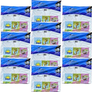 Arma Baskılı Mini Blok Poşet Torba - No : 3 - 30x50 Cm. - Beyaz - 100 Adetlik 10 Paket