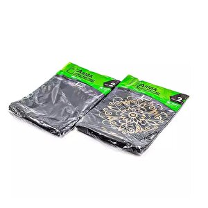 Arma Baskılı Mini Blok Poşet Torba - No : 2 - 25x37 Cm. - Siyah - 100 Adetlik 3 Paket