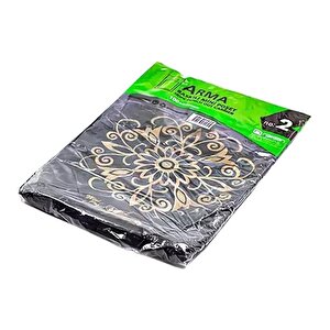 Arma Baskılı Mini Blok Poşet Torba - No : 2 - 25x37 Cm. - Siyah - 100 Adetlik 10 Paket