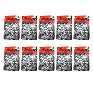 Arma Baskılı Mini Blok Poşet Torba - No : 0 - 20x30 Cm. - Siyah - 100 Adetlik 10 Paket